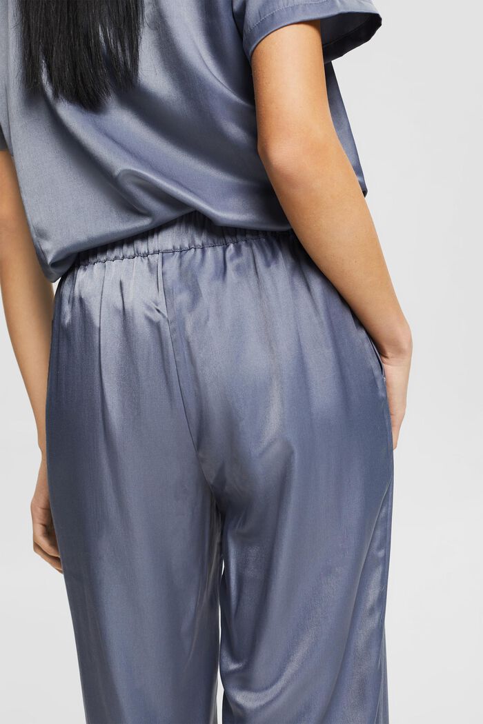Pyjama trousers containing LENZING™ ECOVERO™, GREY BLUE, detail image number 5