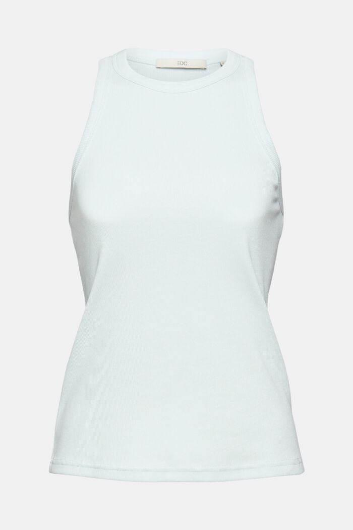 Ribbed vest top, PASTEL GREEN, overview