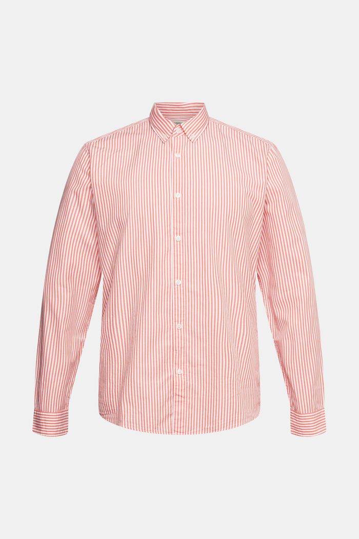 Button-down shirt with a striped pattern, CORAL, detail image number 6