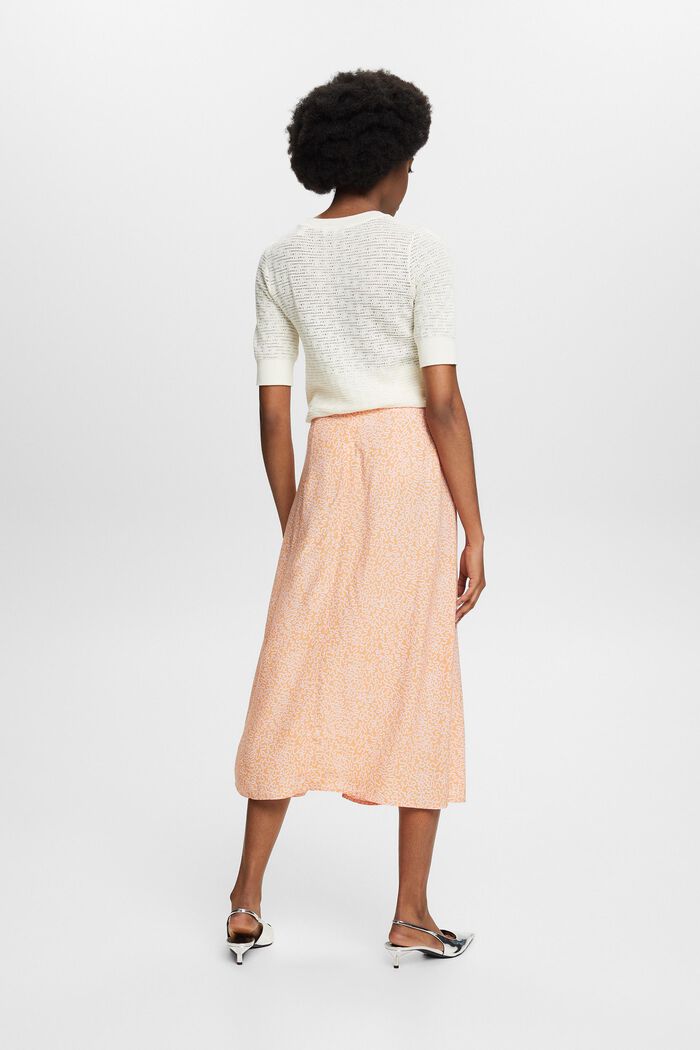 Printed Midi Skirt, BRIGHT ORANGE, detail image number 2