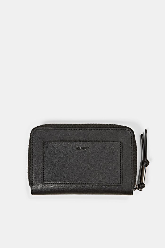 Vegan: faux leather wallet, BLACK, detail image number 2
