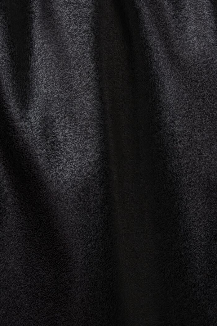 Faux leather mini skirt, BLACK, detail image number 5