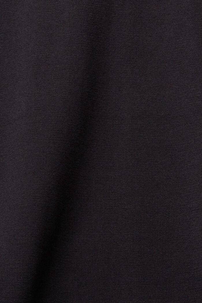Knit hooded jumper, BLACK, detail image number 1
