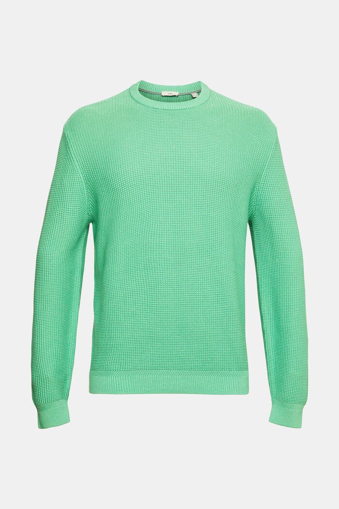 Pure cotton jumper, GREEN, detail image number 2