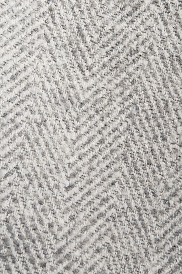 With recycled wool: herringbone coat, LIGHT GREY, detail image number 4
