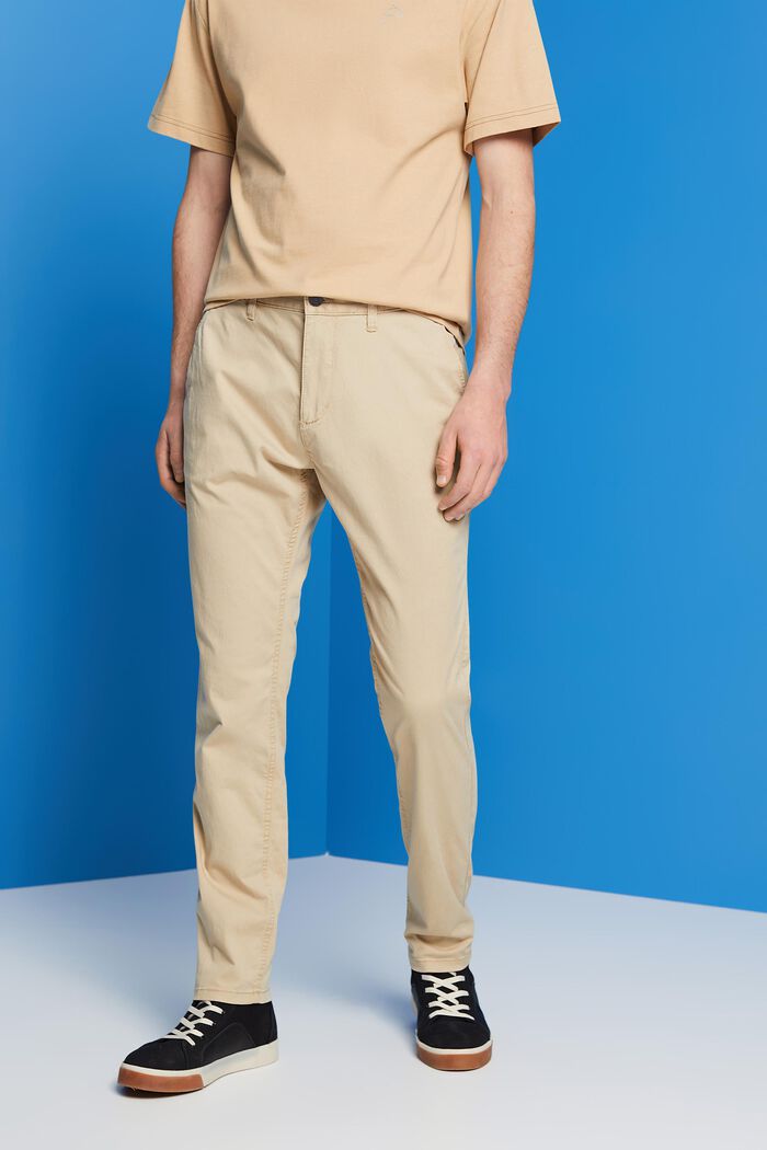 Stretch cotton chinos, SAND, detail image number 0