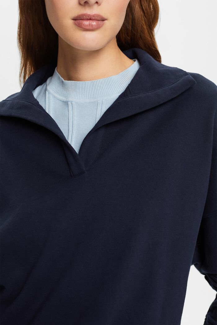 Fleece Pullover Sweatshirt, NAVY, detail image number 3