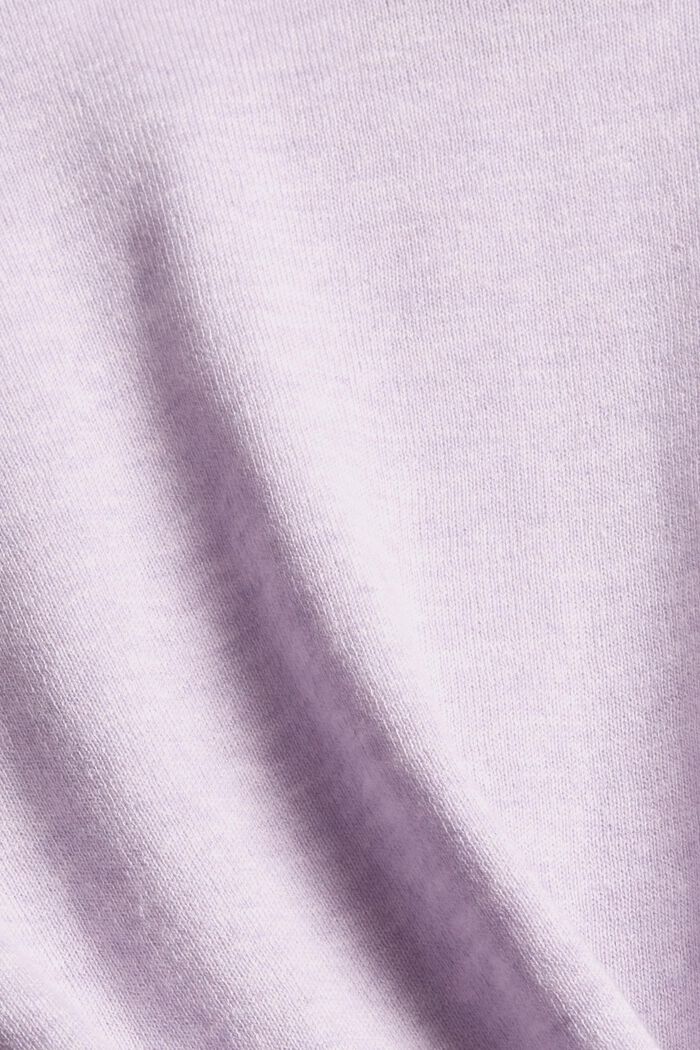 Knitted cotton jumper, LILAC, detail image number 4