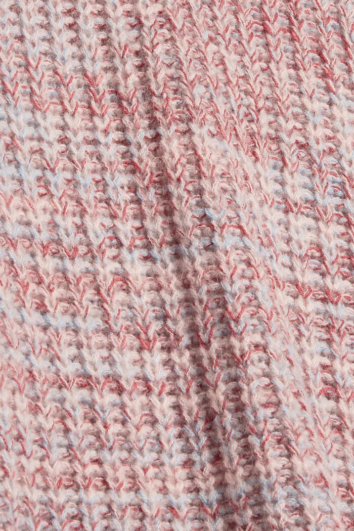 Wool blend: polo neck sleeveless jumper, GARNET RED, detail image number 4