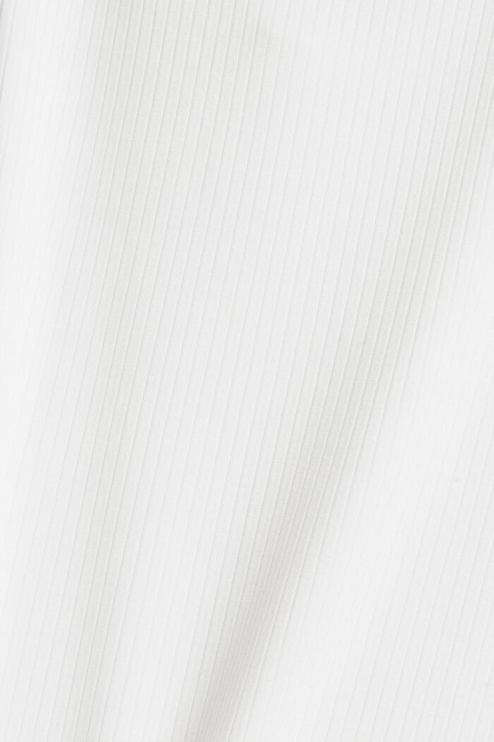 Made of TENCEL™: sleeveless top with a ribbed finish, WHITE, detail image number 4