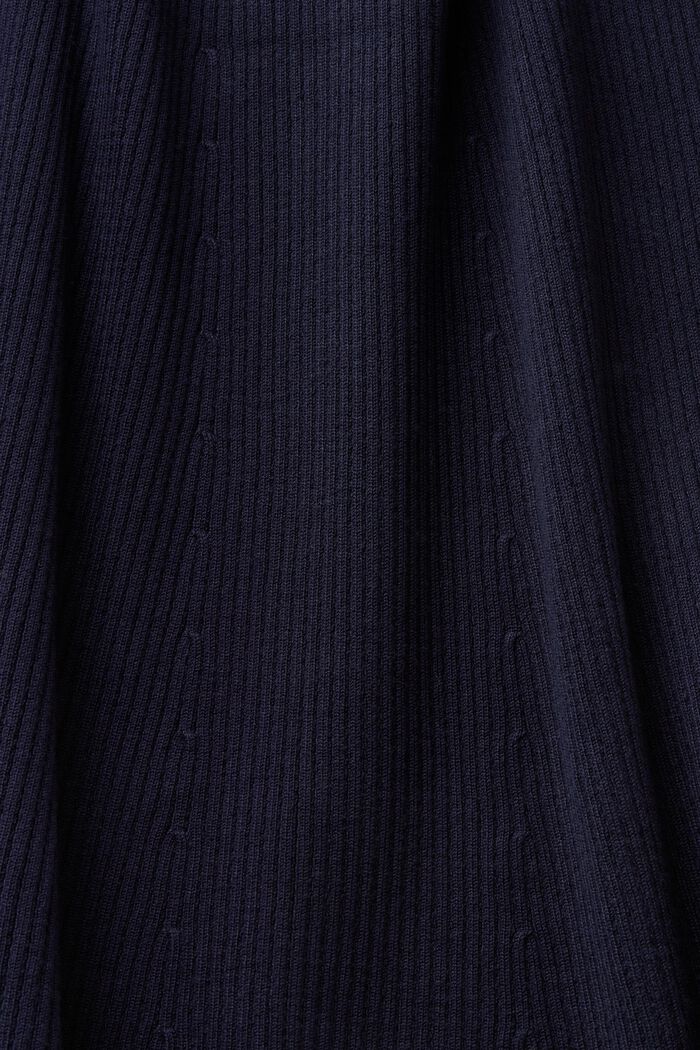Sleeveless Ribbed Midi Dress, NAVY, detail image number 5
