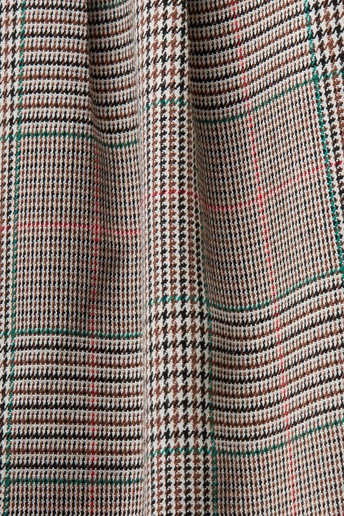 Checked Wide Leg Pants, CARAMEL, detail image number 5