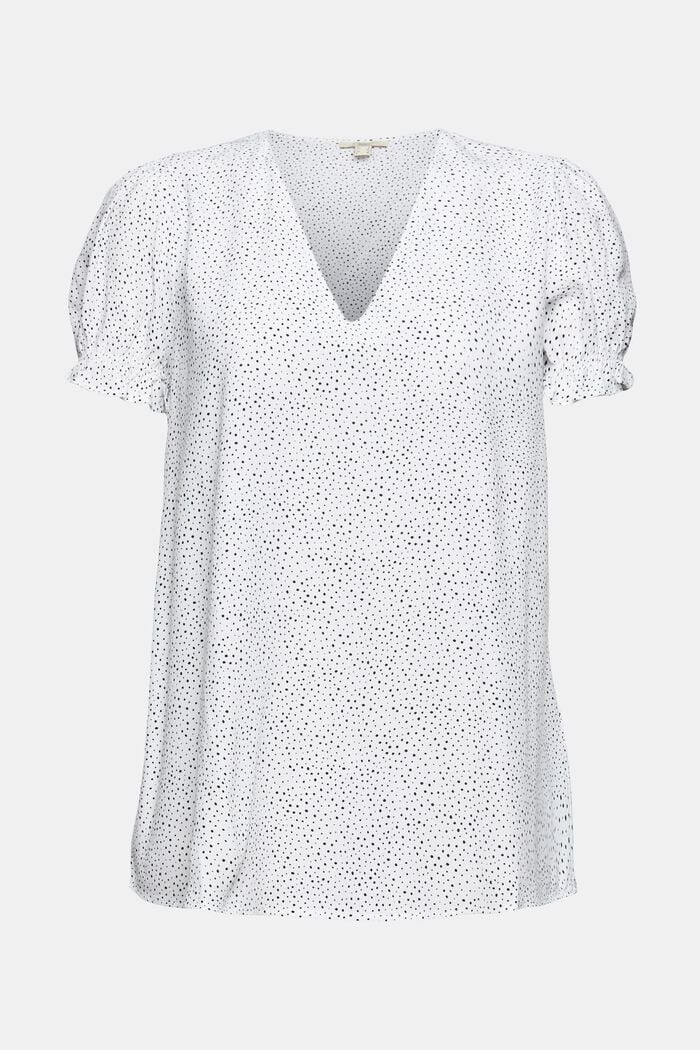 Crêpe blouse with a print, LENZING™ ECOVERO™