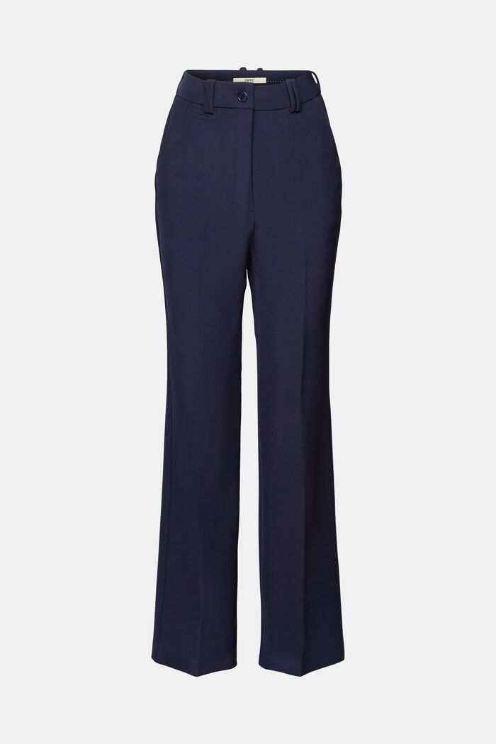High-rise retro flared trousers, NAVY, detail image number 6