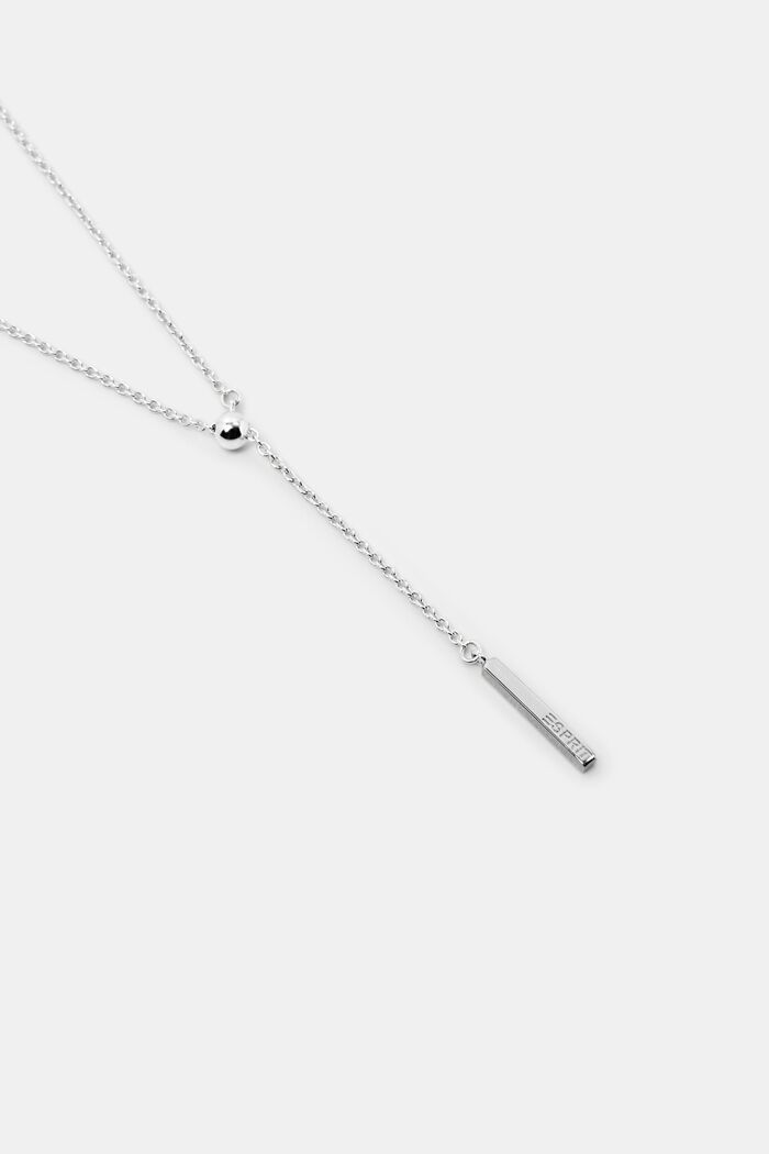 Sterling Silver Y-Chain Necklace, SILVER, detail image number 1
