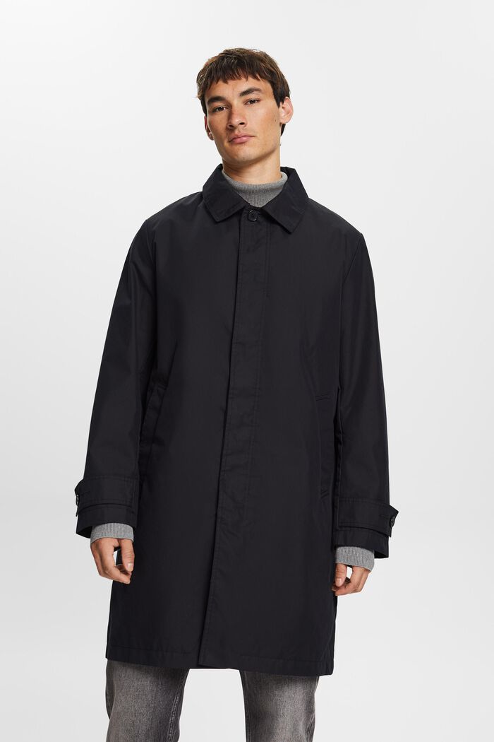 Recycled: lightweight mac coat, BLACK, detail image number 0