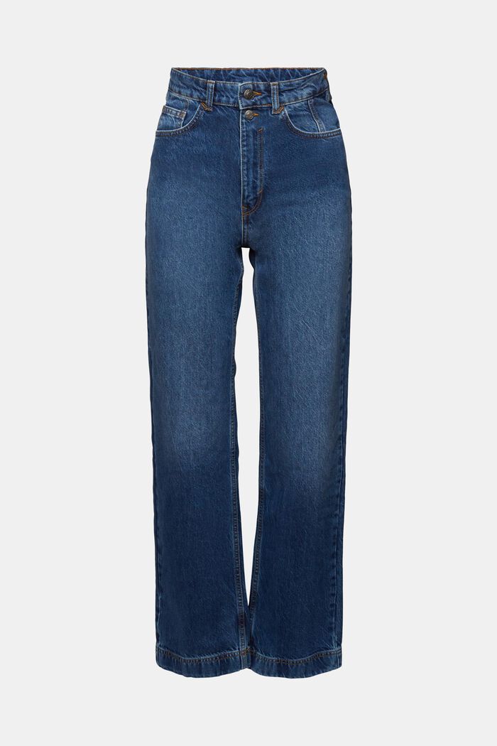 Straight leg stretch jeans, BLUE MEDIUM WASHED, detail image number 7