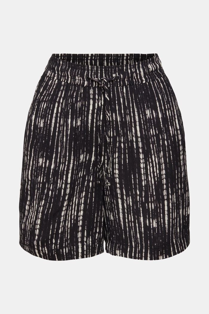 Patterned shorts, BLACK, overview