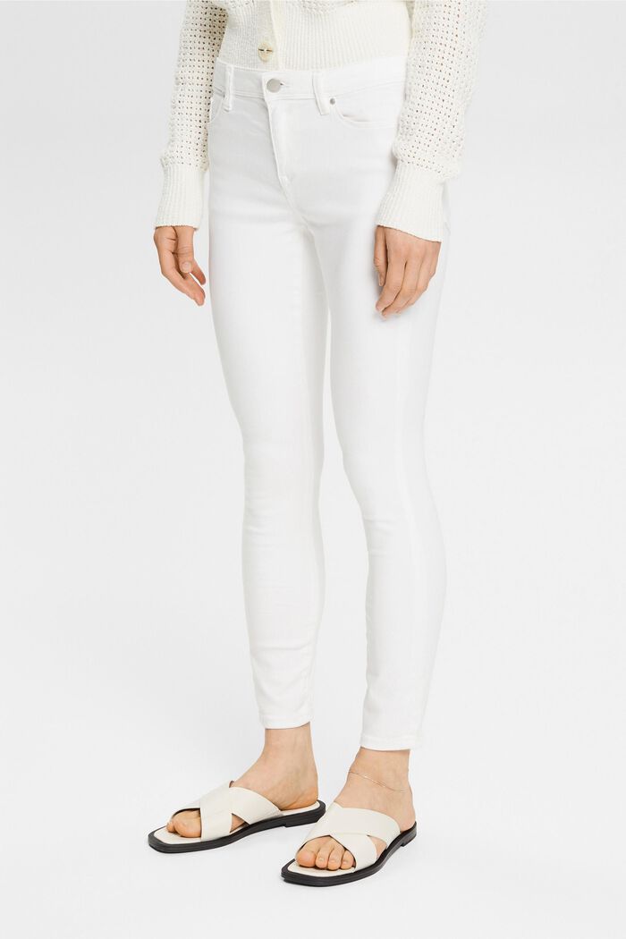 Pants denim low rise skinny, WHITE, detail image number 0