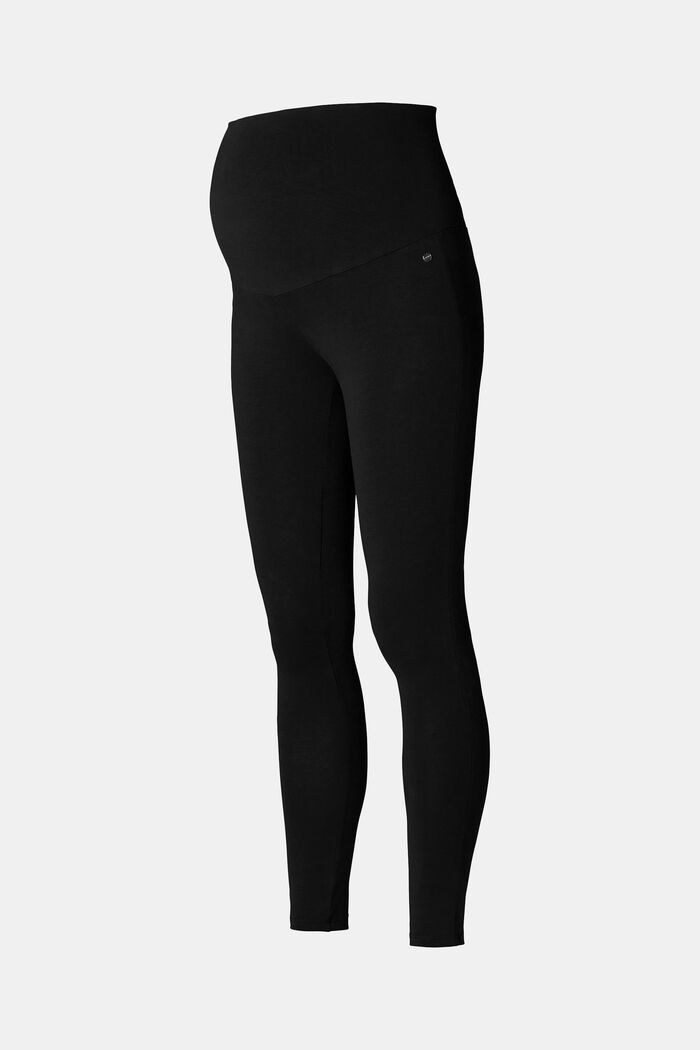 Leggings with an over-bump waistband, BLACK, detail image number 4