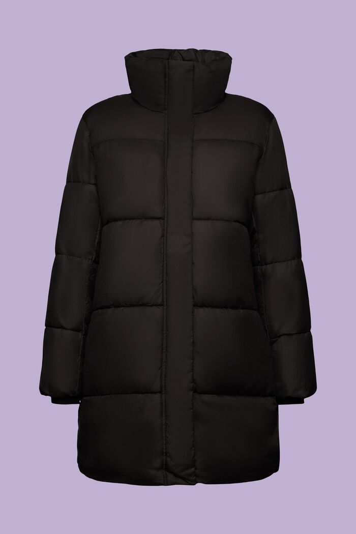 Longline Puffer Jacket, BLACK, detail image number 6