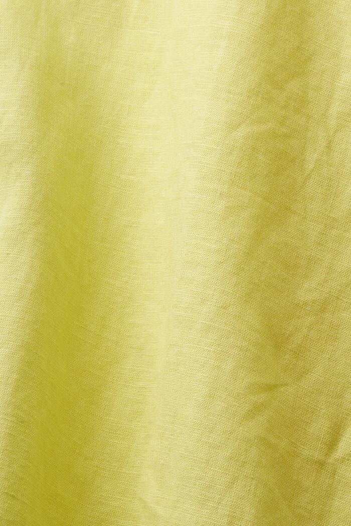 Linen-Cotton Shirt, PASTEL YELLOW, detail image number 5