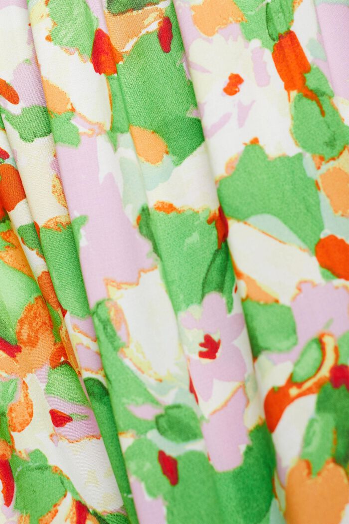 Smocked tube midi-dress, LENZING™ ECOVERO™, GREEN, detail image number 4