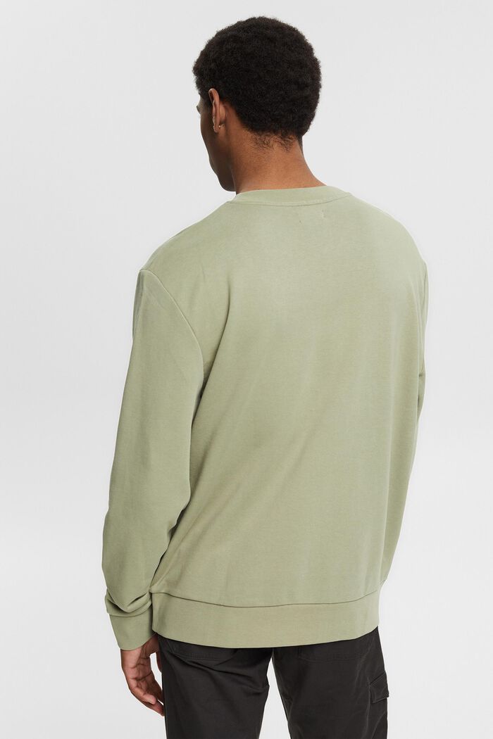 Cotton blend sweatshirt with TENCEL™, LIGHT KHAKI, detail image number 3
