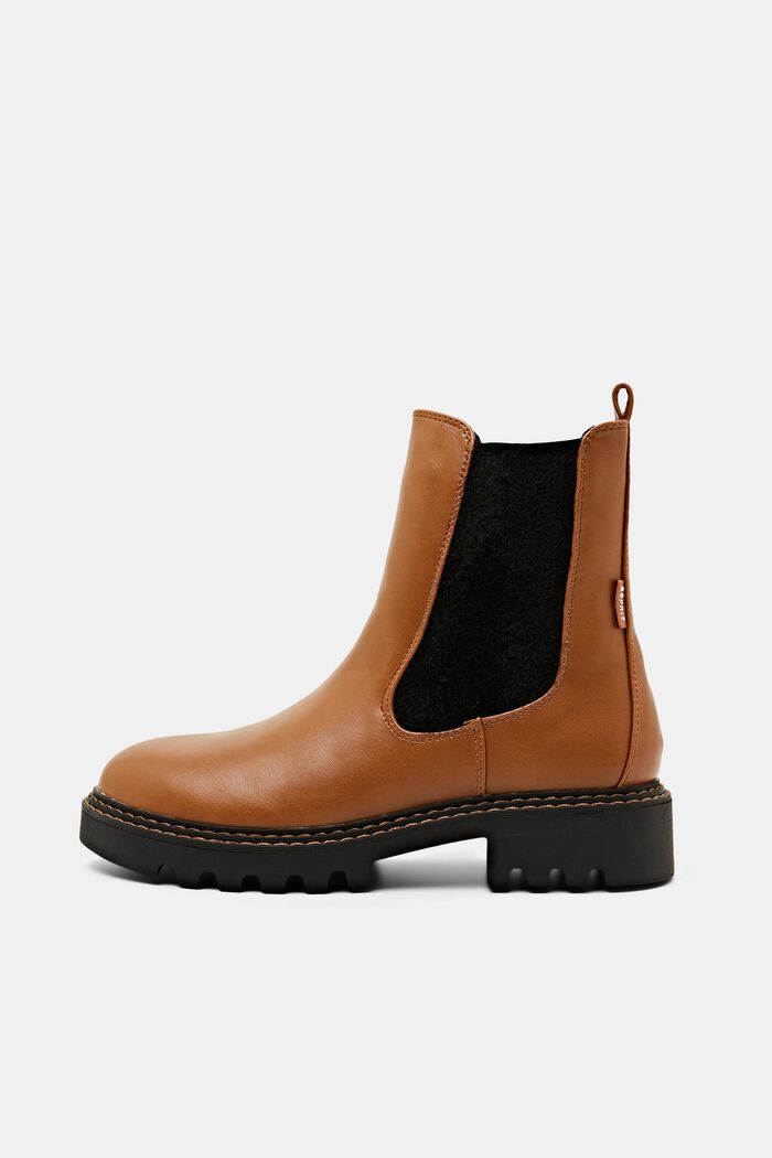 Vegan Leather Chelsea Boots, CARAMEL, detail image number 0