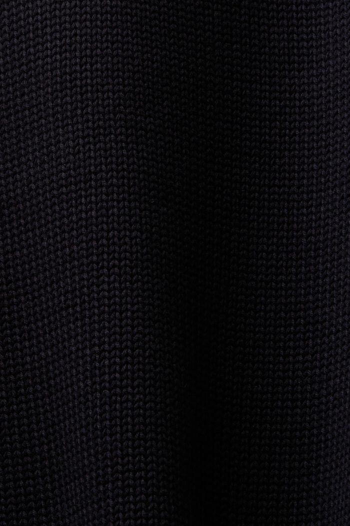 Cotton Turtleneck Sweater, BLACK, detail image number 6