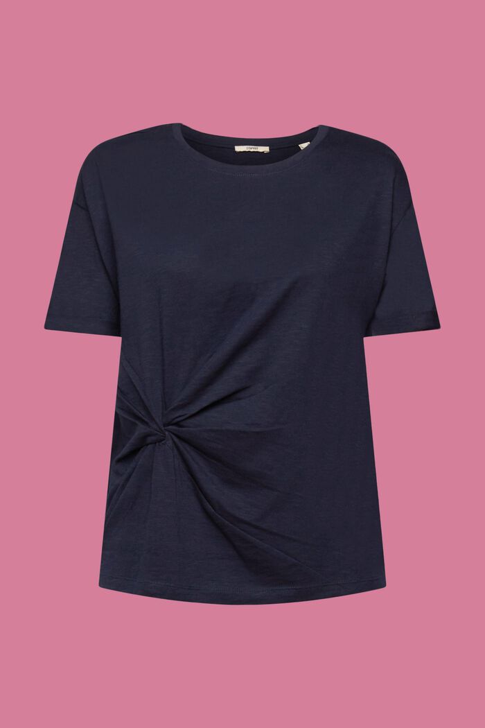 T-shirt with twisted detail, NAVY, detail image number 6