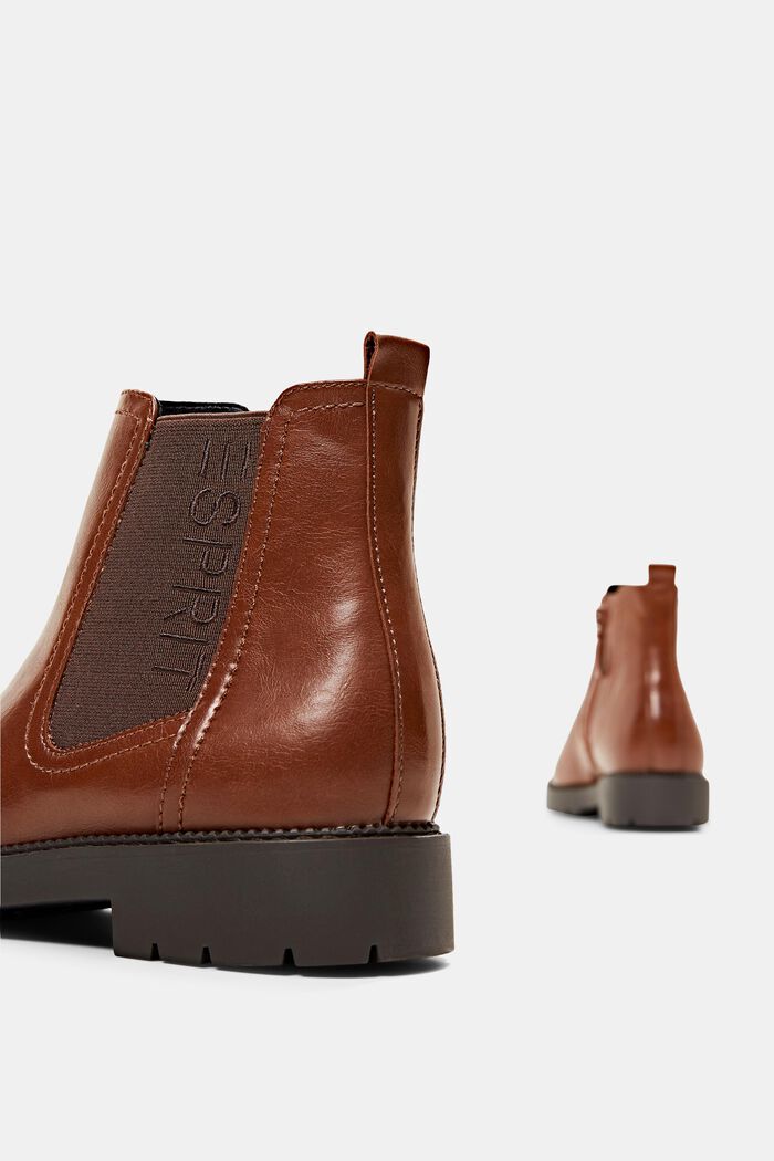 Faux leather Chelsea boots with a zip, CARAMEL, detail image number 5