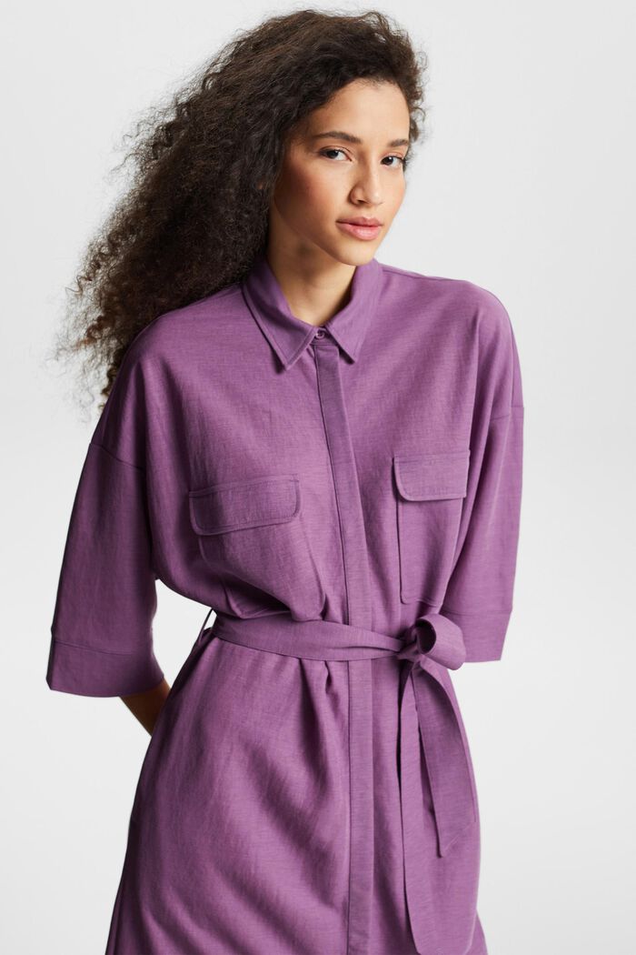 Shirt dress, LENZING™ ECOVERO™, PURPLE, detail image number 5