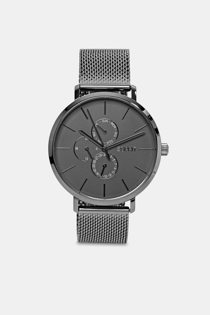 Stainless Steel Mesh Strap Watch, GREY, detail image number 0