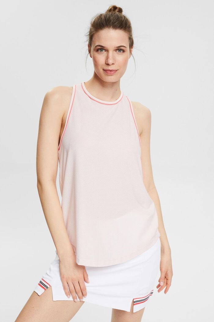 Mesh top with reflective stripes, LIGHT PINK, detail image number 0