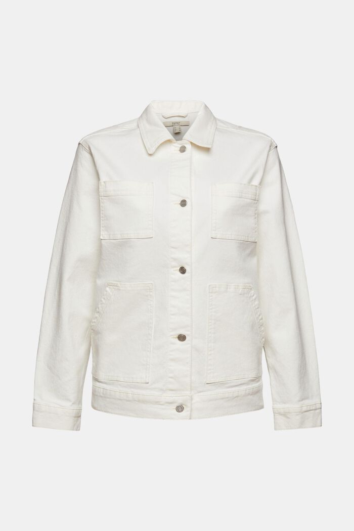 Denim jacket with pockets, OFF WHITE, detail image number 0