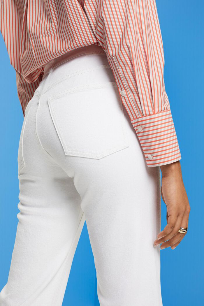 High-rise straight leg jeans, WHITE, detail image number 4