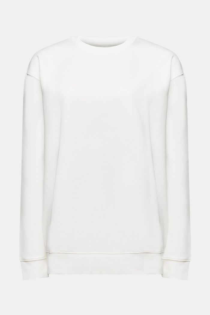Cotton Blend Pullover Sweatshirt, OFF WHITE, detail image number 6