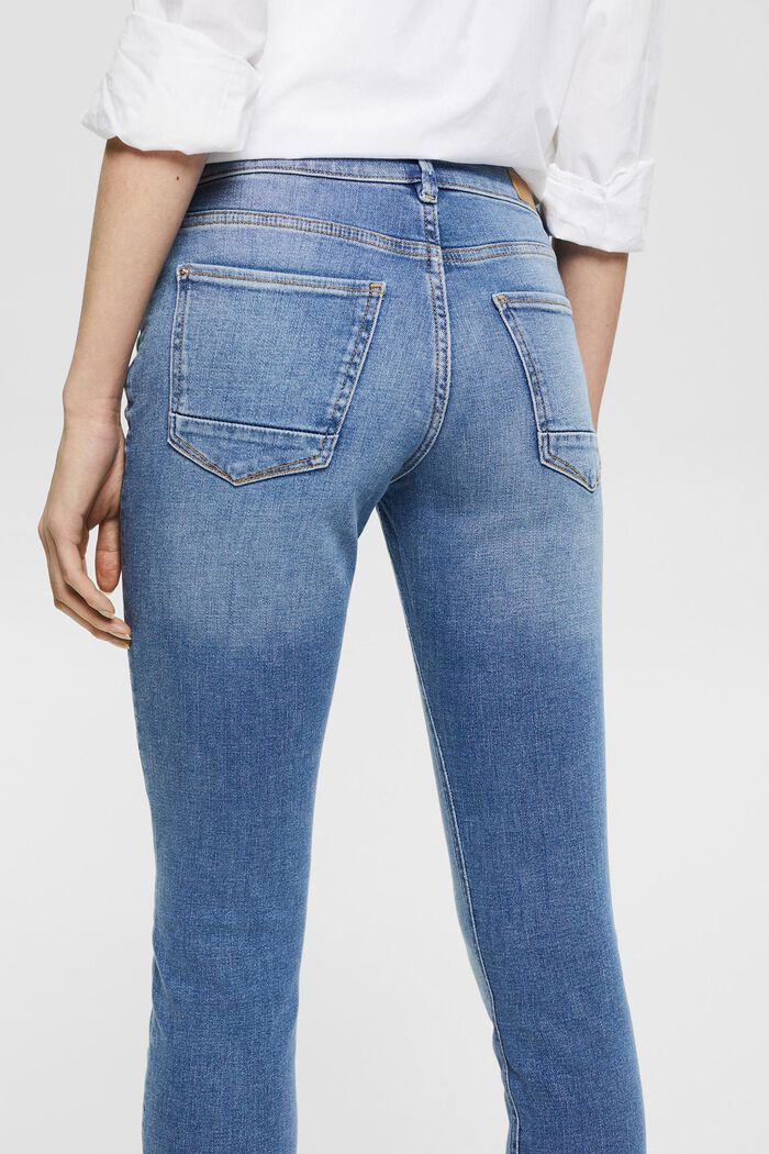 Stretch jeans in organic cotton, BLUE LIGHT WASHED, detail image number 0