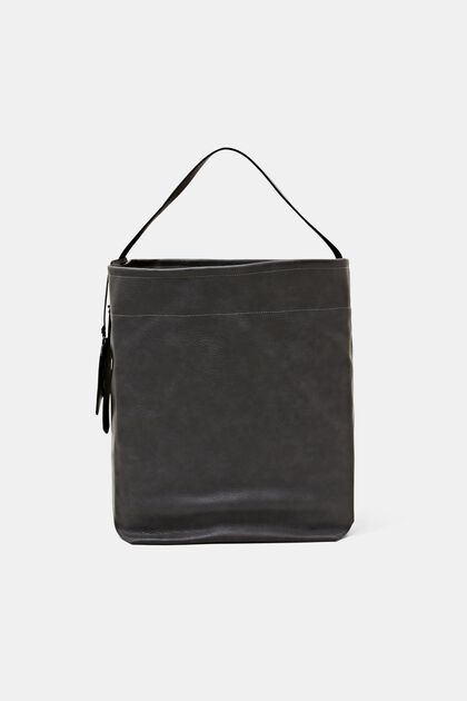 Oversized Vegan Leather Hobo Bag