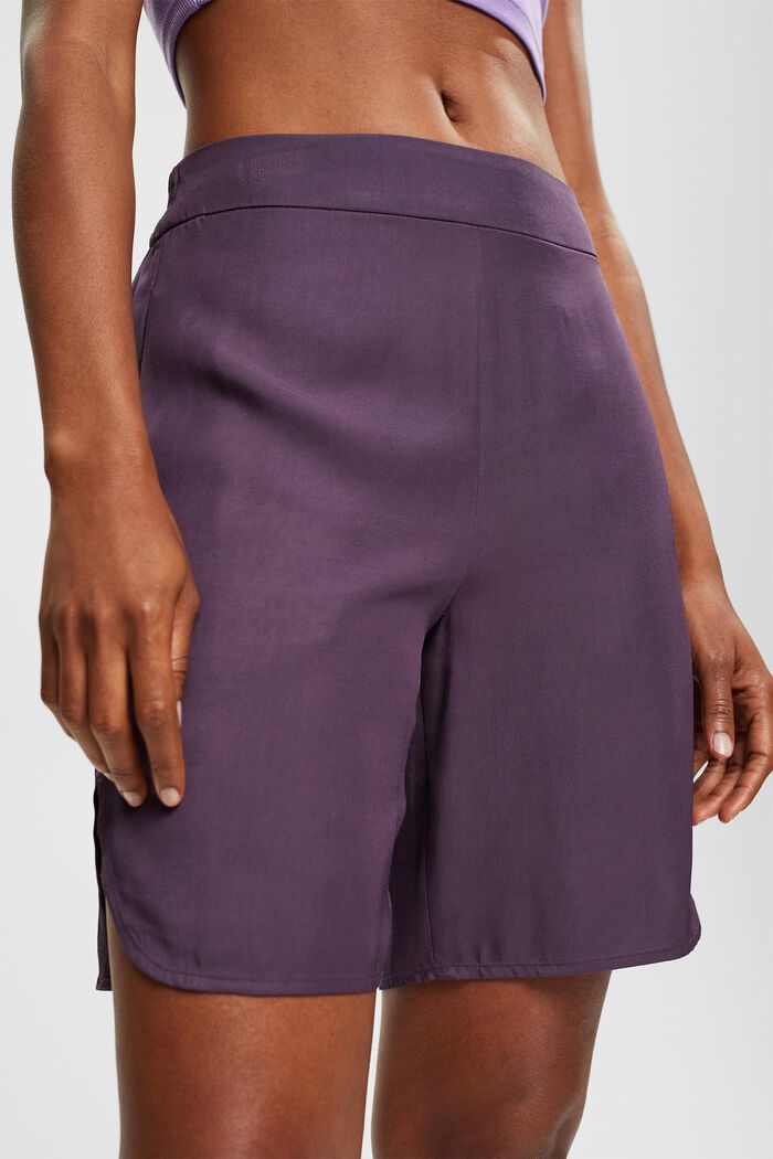 Shorts with an elasticated waistband, DARK PURPLE, detail image number 3