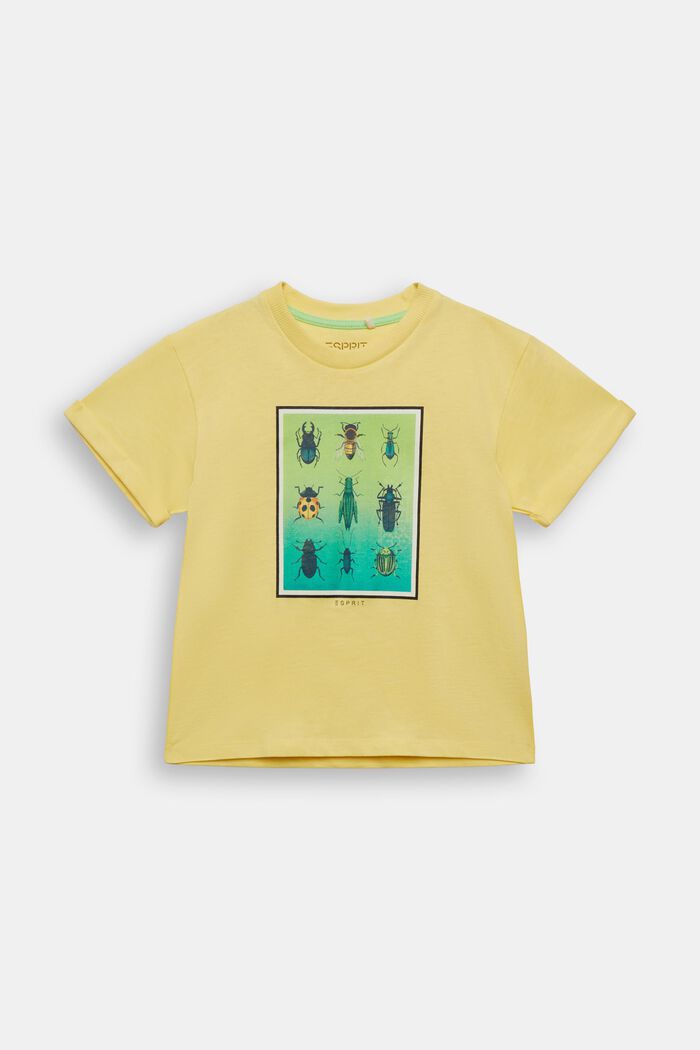 Front Print T-Shirt, LIGHT YELLOW, detail image number 0