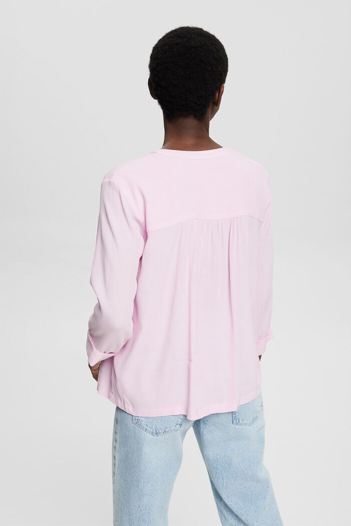 Blouse with 3/4-length sleeves, PINK, detail image number 3