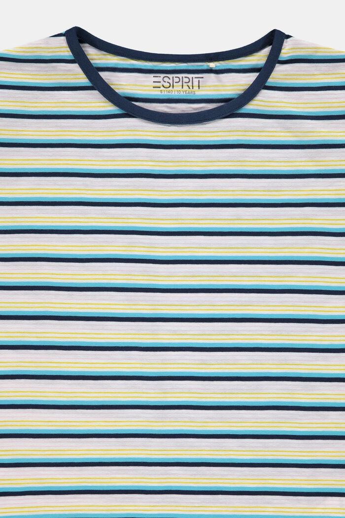 Striped T-shirt, 100% cotton, PETROL BLUE, detail image number 2