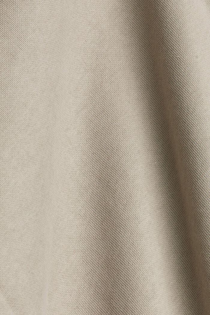 100% cotton sweatshirt with a stand-up collar, LIGHT TAUPE, detail image number 4