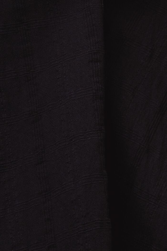 Textured Cotton Blouse, BLACK, detail image number 5