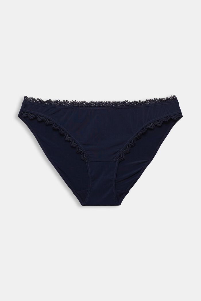 Hipster briefs with lace border, NAVY, detail image number 0