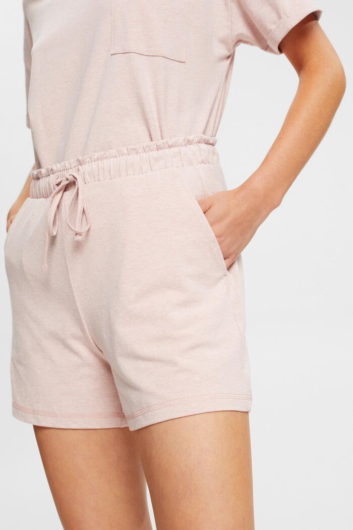 Jersey shorts with elasticated waistband, OLD PINK, detail image number 0