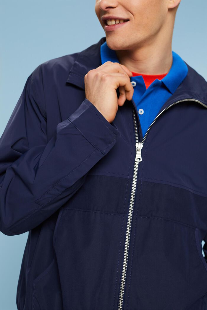 Zip-Up Windbreaker Jacket, DARK BLUE, detail image number 3