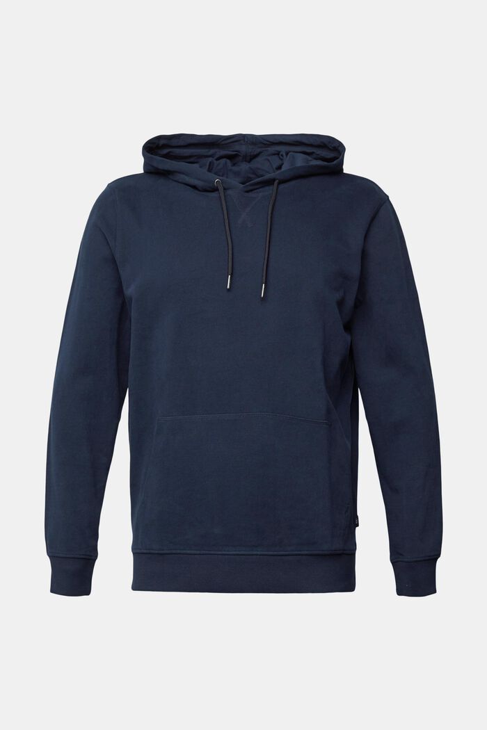Sweatshirt hoodie in 100% cotton, NAVY, detail image number 0